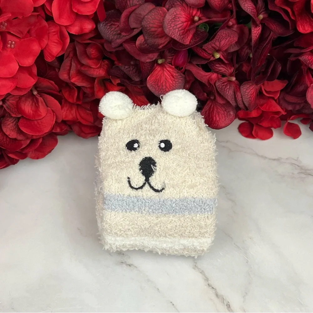 Plush Animal Mocha & Gray Striped Puppy Dog Over the Knee Socks - Picture 11 of 15